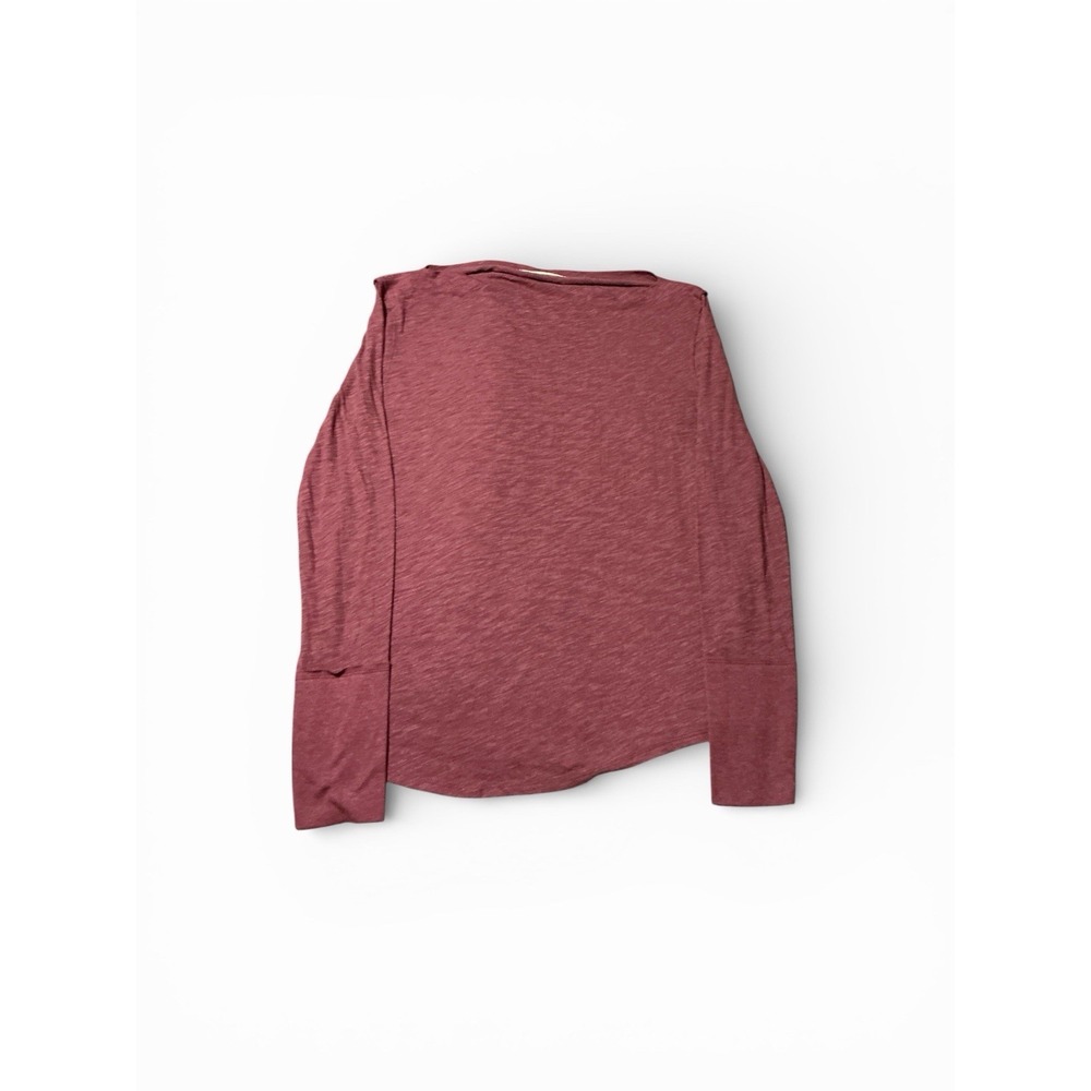 Free People Slouchy Mauve Long Sleeve Top Lightweight Knit  Boho Relaxed Fit Med